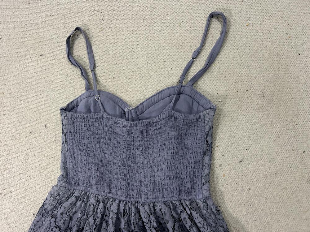 Abercrombie & Fitch Dress Womens Medium Lace Bustier Mini Spaghetti Coquette - Picture 12 of 14